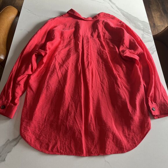 Mint Velvet Coral Collared Tunic Blouse V Neck Long Sleeve Women's Size XL EUC - Picture 10 of 11